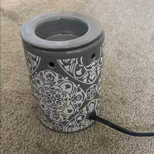 Elegant Gray Patterned Electric Wax Warmer